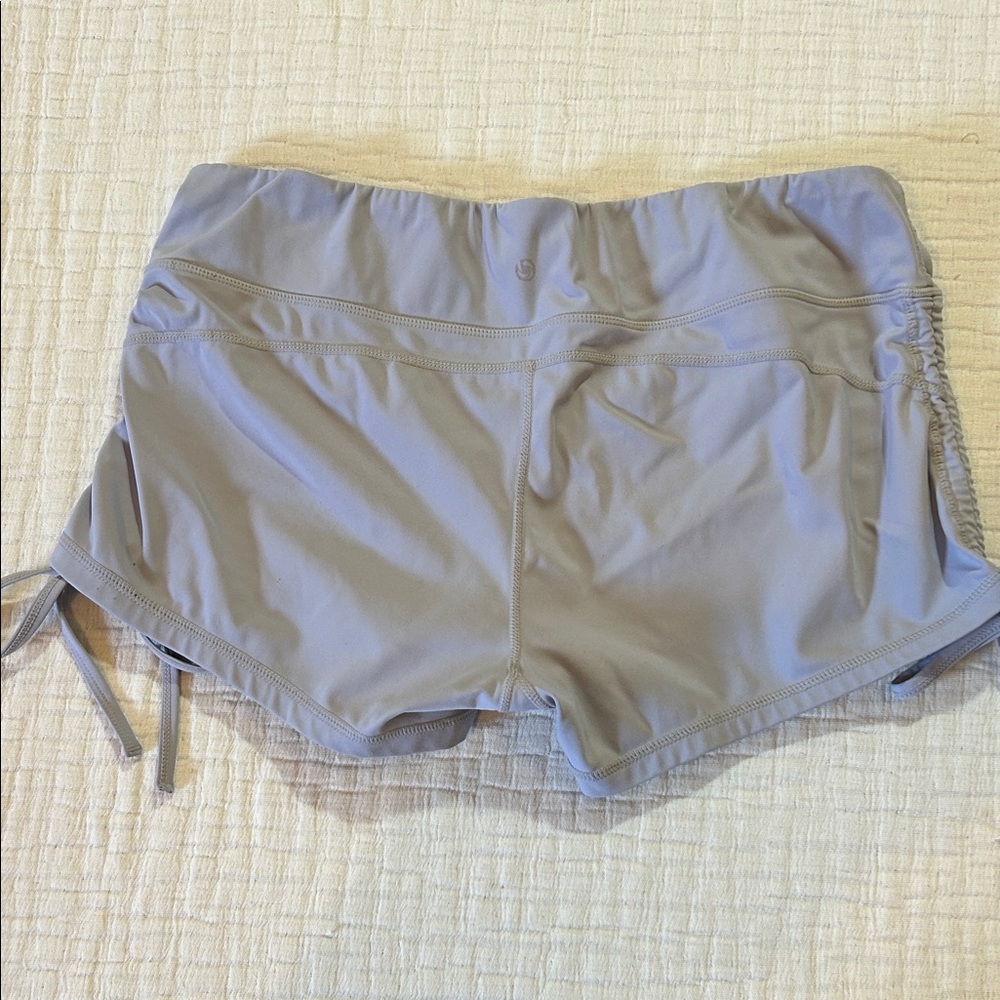 Light gray Ruched Side Swim Shorts - Picture 2 of 5